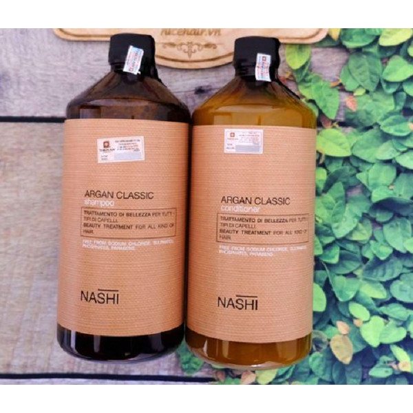 [Combo 2 Sp] Dầu Gội Và Dầu Xả Phục Hồi Nashi Argan 1000Ml