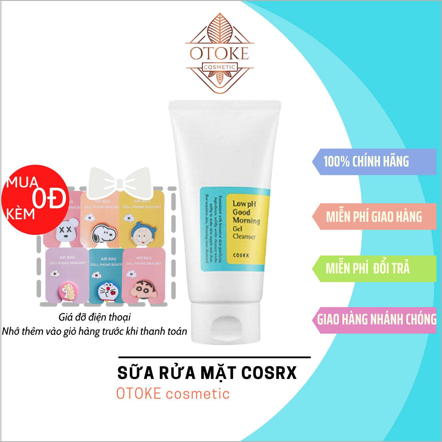 Sữa Rửa Mặt Cosrx Low Ph Good Morning Gel Cleanser 150ml