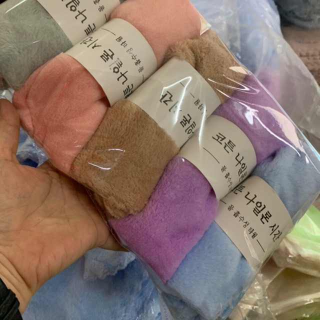 [Hcm]Khăn Mặt Hàn Quốc Siêu Mềm Mại Thấm Hút Size 30 - 50Cm