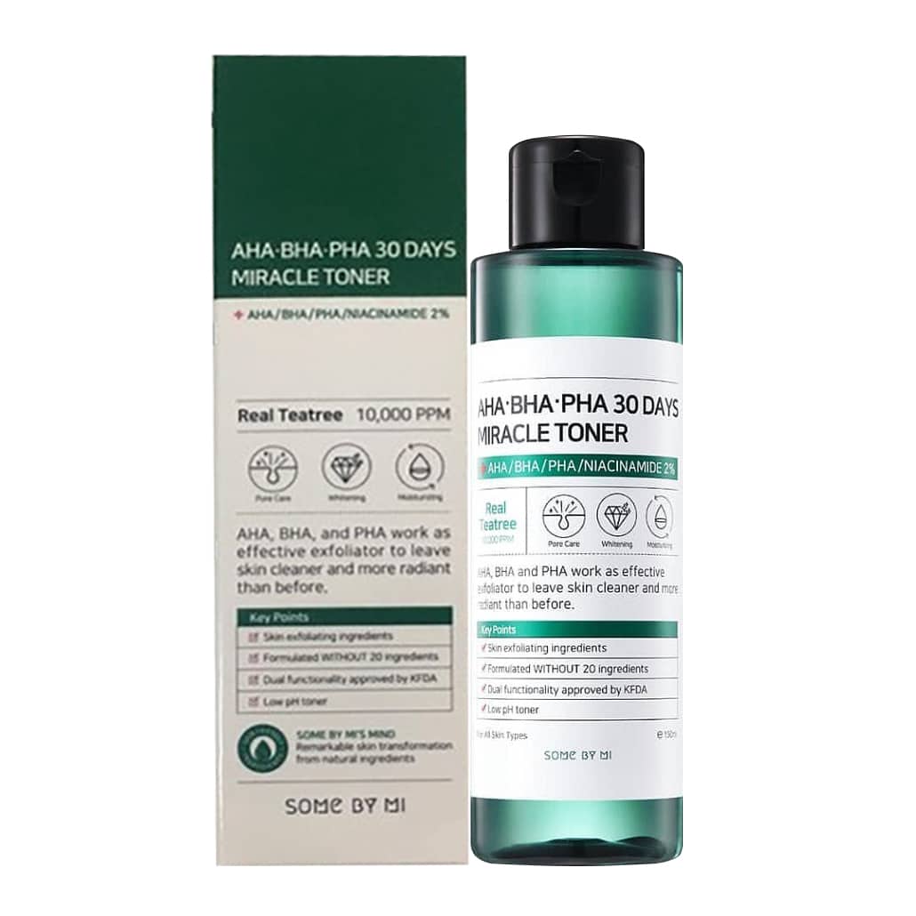 [HCM]Nước Hoa Hồng Some By Mi AHA-BHA-PHA 30 Days Miracle Toner 150ml [Trị Sạch Mụn Chỉ Trong 30 Ngày]
