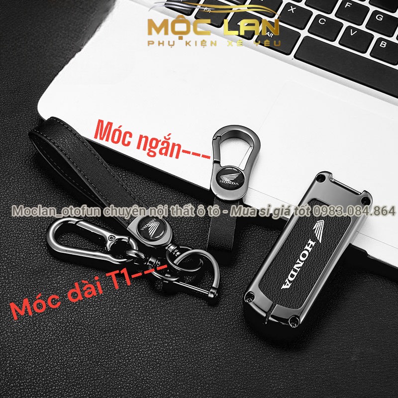 Ốp Chìa Khóa Kim Loại Smartkey Honda 3 nút: Vision SH Mode Air Blade Lead Mặt Trong Suốt Thời Trang 