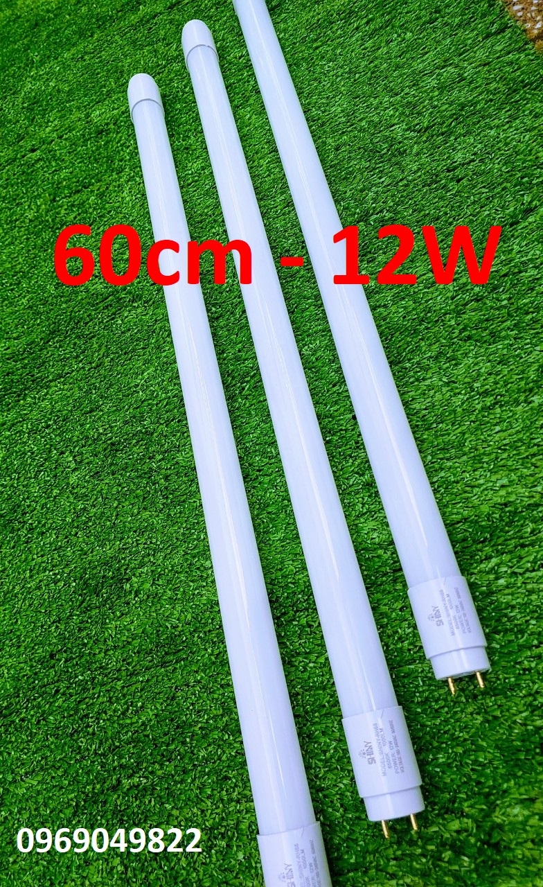 3 Bóng Đèn Led Tuýp 6 Tấc 60cm 12W Ánh Sáng Trắng 6500K
