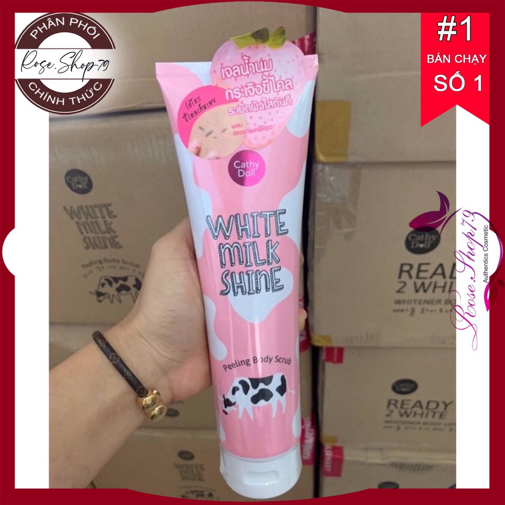 Tẩy tế bào chết toàn thân sữa bò Cathy Doll White Milk Shine Peeling Body Scrub - 320ml chuỗi cửa hàng Baby Crush chuyên phân phối các sản phẩm làm đẹp uy tín số 1 Tây Nguyên