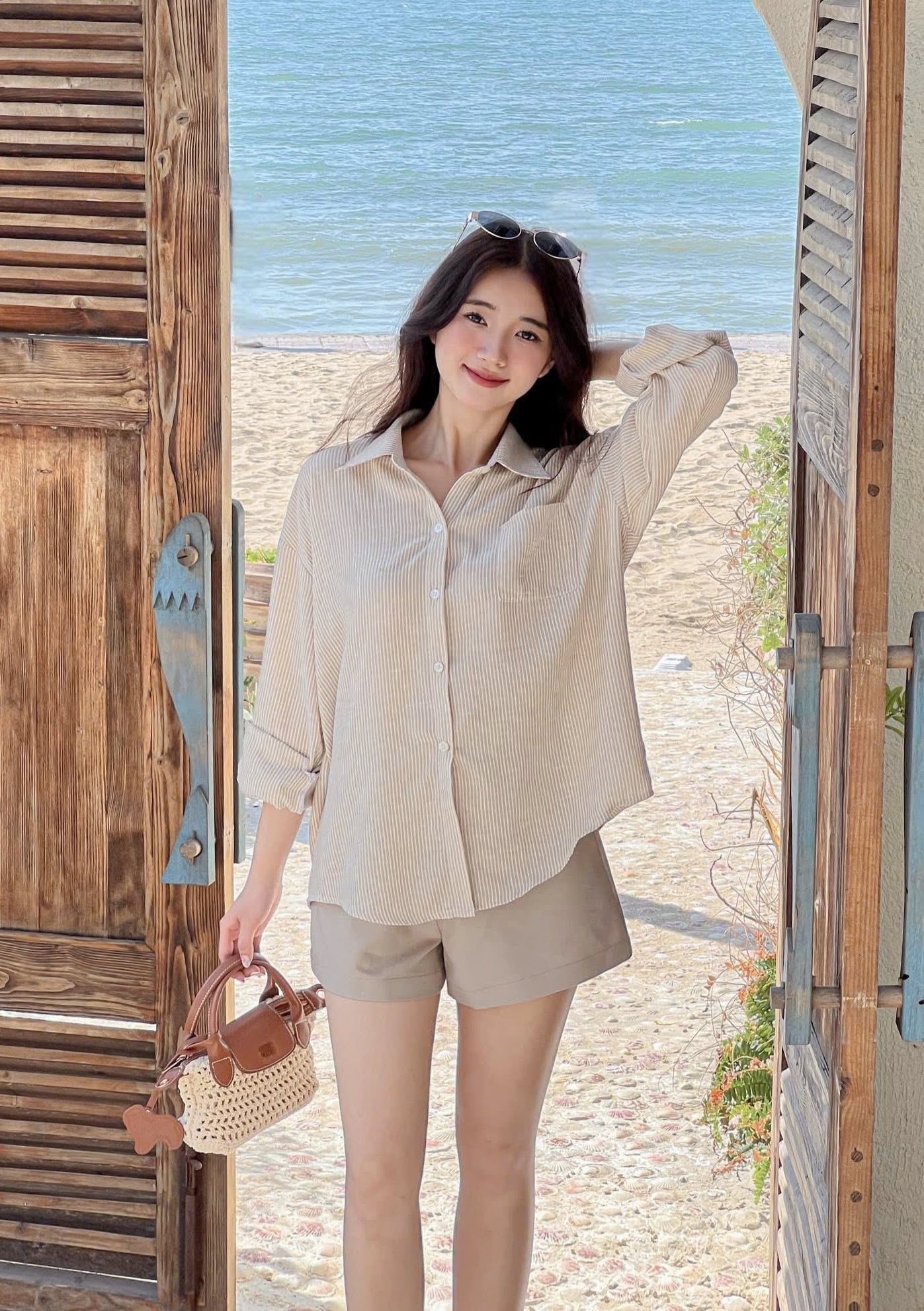 Áo NORAH - Áo sơ mi vạt bầu tay dài