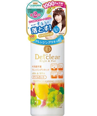 Dầu Tẩy Trang Detclear 2In1 Bright & Peel Oil Cut Fruits Cleansing Liquid 170Ml - Japan