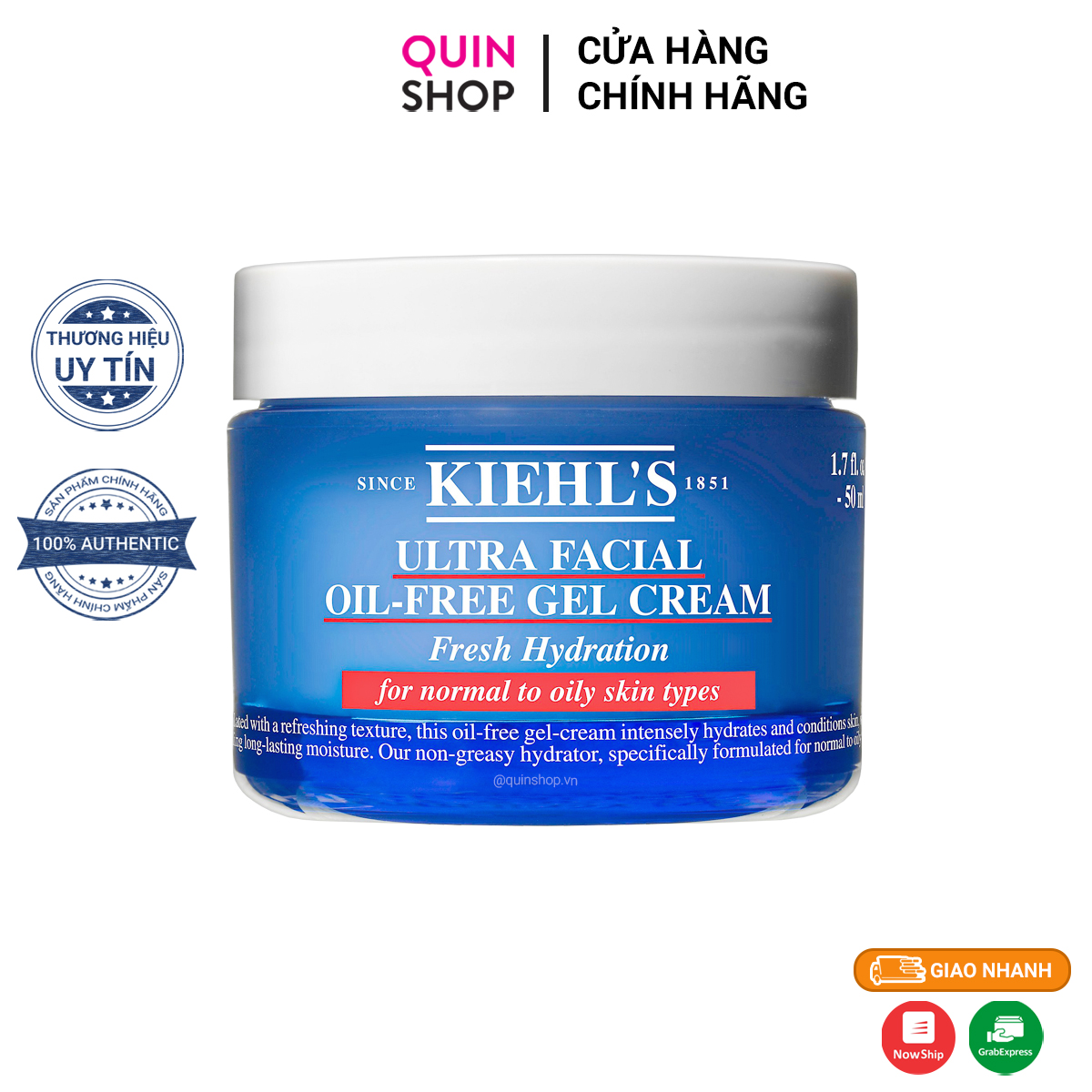 Kem Dưỡng Kiehl’s Ultra Facial Oil-free Gel Cream