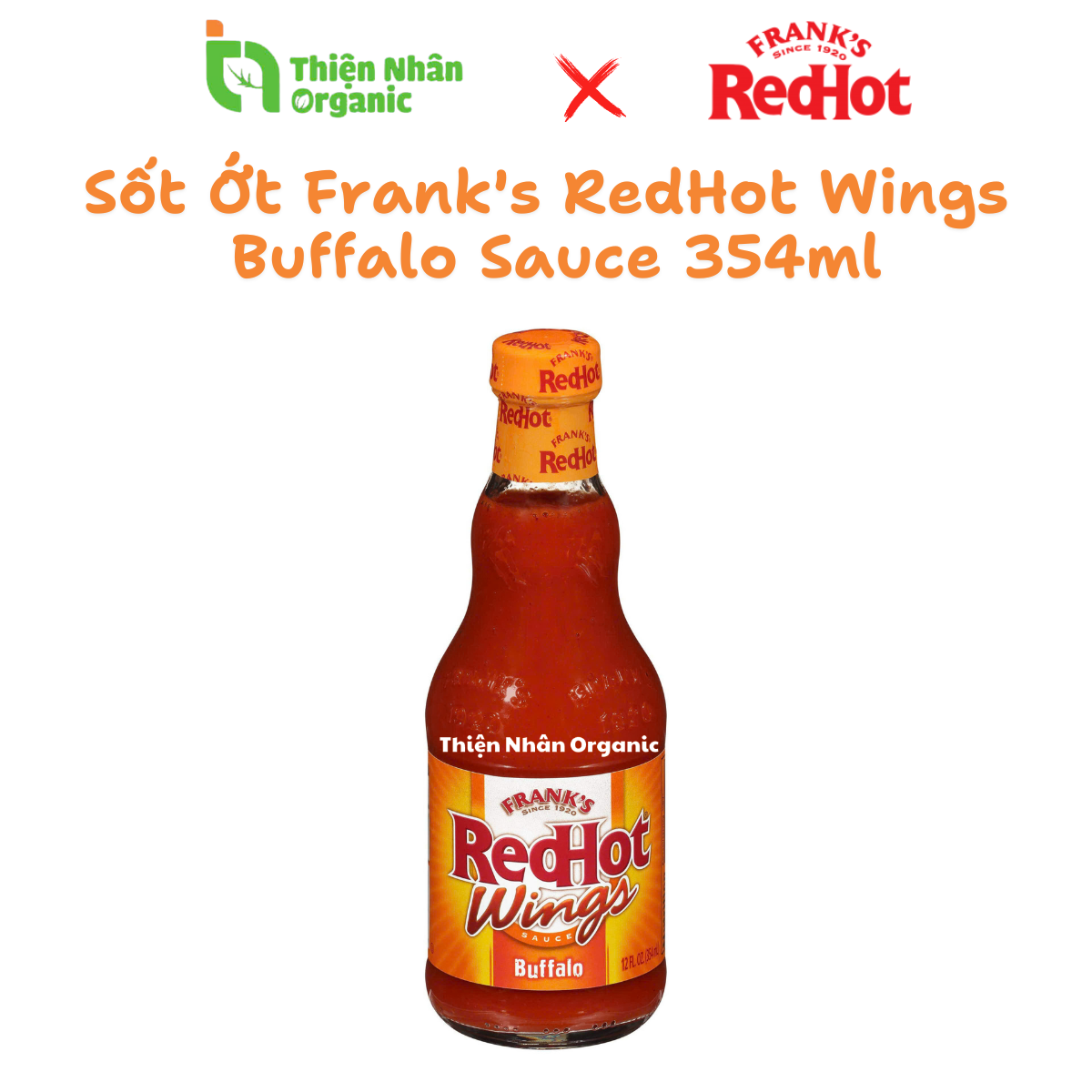 Sốt Ớt Franks RedHot Wings Buffalo Hot Sauce 354ml Tương Ớt Cay Nhập Khẩu Mỹ