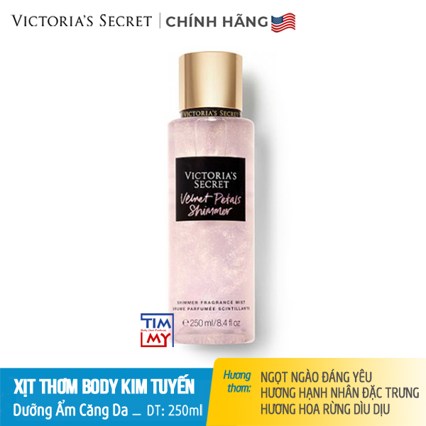 [Hcm]Xịt Thơm Body Kim Tuyến Dưỡng Ẩm Velvet Petals Victorias Secret