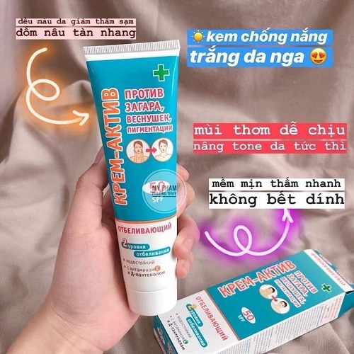 [BÁN LỖ LẤY TƯƠNG TÁC] Kem chống nắng Nga xanh [CHÍNH HÃNG 100%] nâng tôn da không thấm nước không bết dính chảy mồ hôi -TH STORE 01