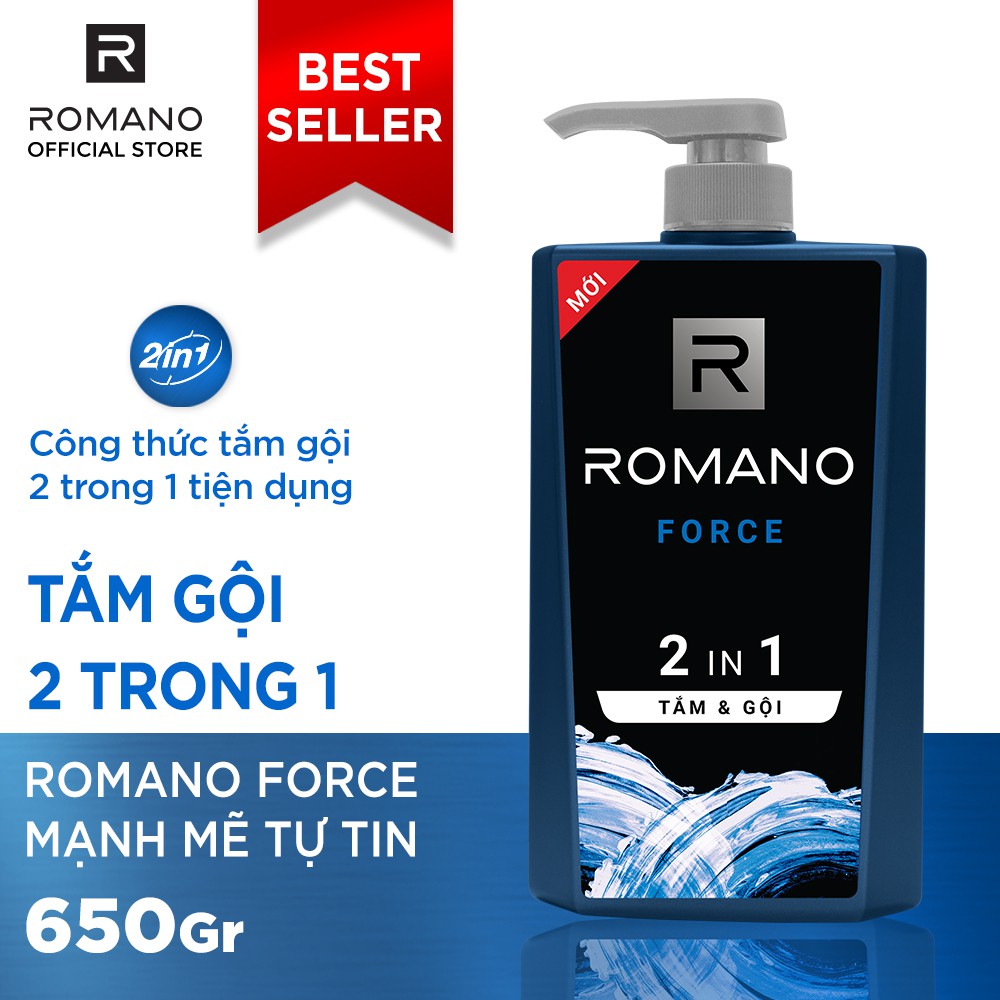 Tắm Gội 2 Trong 1 Romano Force (650G)