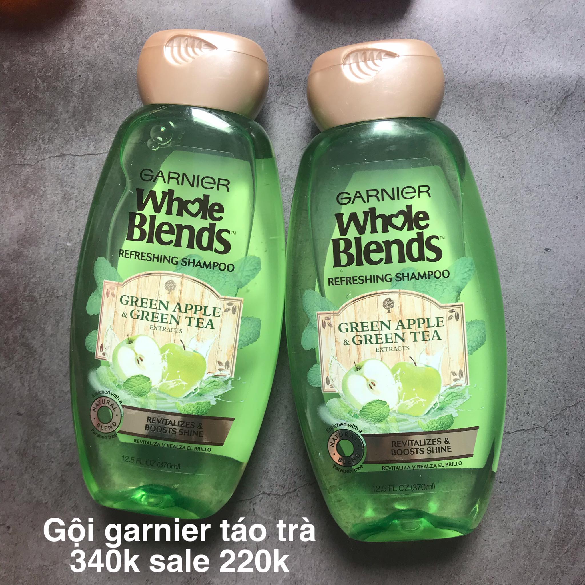 [Hcm]Dầu Gội Garnier Green Tea & Apple (Táo Trà)