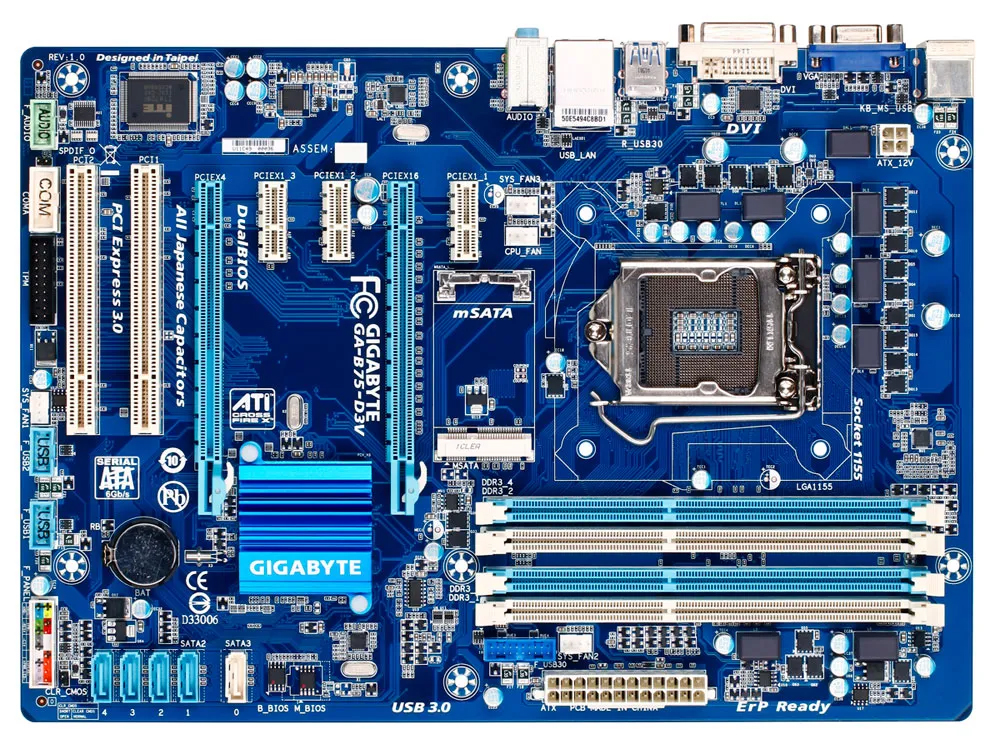Bo mạch chủ - Mainboard Gigabyte B75 Socket 1155 các loại GA-B75M-D3V B75M-D3H  và p75- D3Socket 115