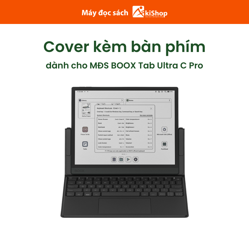 Cover bàn phím máy đọc sách Boox Tab Ultra C Pro chính hãng Akishop