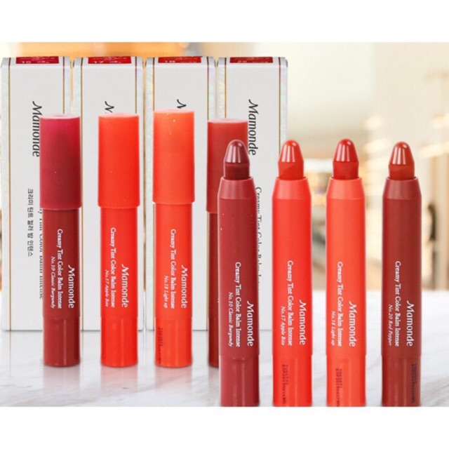 Son Bút Chì Mamonde Creamy Tint Color Balm Intense #20 Red Apple Chiết Xuất Từ Các Thành Phần Lành Tính An Toàn Cho Người Sử Dụng Cam Kết Hàng Như Mô Tả
