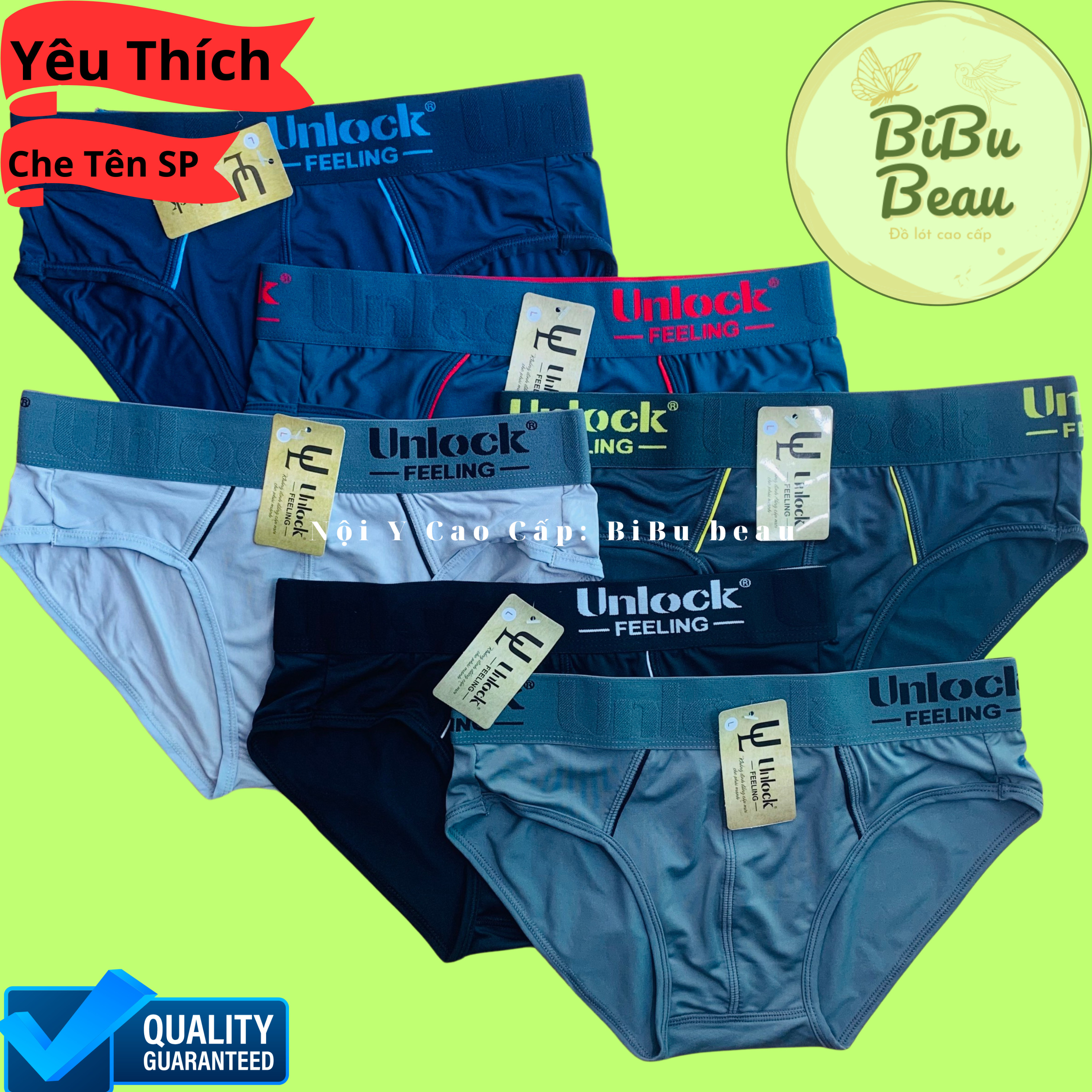 COMBO 5 QUẦN LÓT NAM CAO CẤP QUẦN SỊP NAM MENLIVE UnClock BẢNG TO  THUN LẠNH THOÁNG MÁT CO GIÃN 4 CH