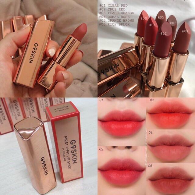 [Hcm]Son Thỏi Lì Chất Siêu Mịn Thiết Kế Siêu Xịn G9 Skin First V - Fit Lipstick