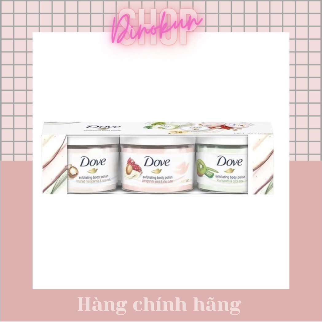 [Hàng Sẵn] Set 3 Hũ Tẩy Da Chết Body Dove 50G