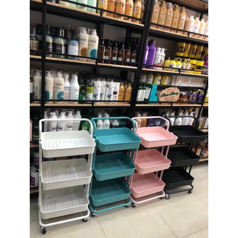 Xe đẩy spa chuyên dụng 3 Tầng Đa Năng – Kệ Để Đồ Trang Điểm – MLD35