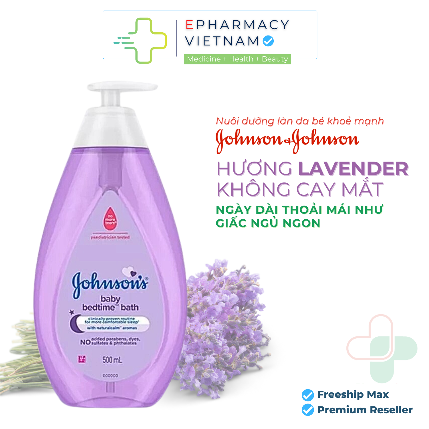 Sữa Tắm Gội Cho Bé Johnson Baby Bedtime Hương Lavender Dịu Nhẹ Thư Giãn