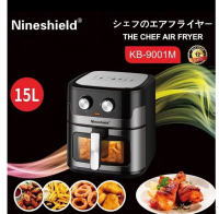 Nồi chiên không dầu 15L Nine Shield - Thiết kế mặt kính độc đáo - Bảo hành 12 tháng