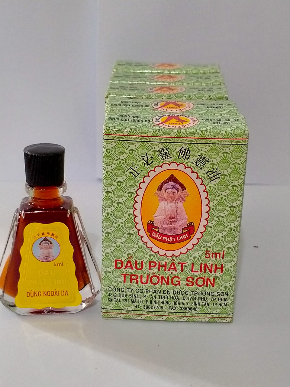 Combo 5 Chai Dầu Phật Linh Trường Sơn Chai 5Ml