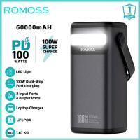 Pin sạc dự phòng dung lượng khủng ROMOSS PMT60 – 60.000mAh công suất 100W sạc nhanh 2 chiều