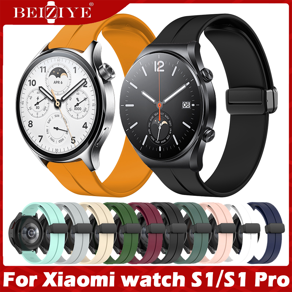 Dây Đeo Silicon For Xiaomi Watch S1 Dây Đeo Đồng Hồ For Xiaomi Watch S1 Pro Band Khóa Nam Châm For M