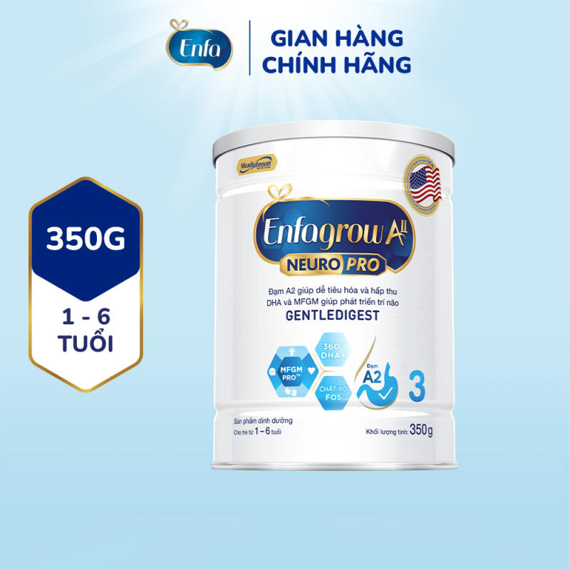 Sữa bột Enfagrow A2 Neuropro 3 dành cho trẻ từ 1-6 tuổi – 350g