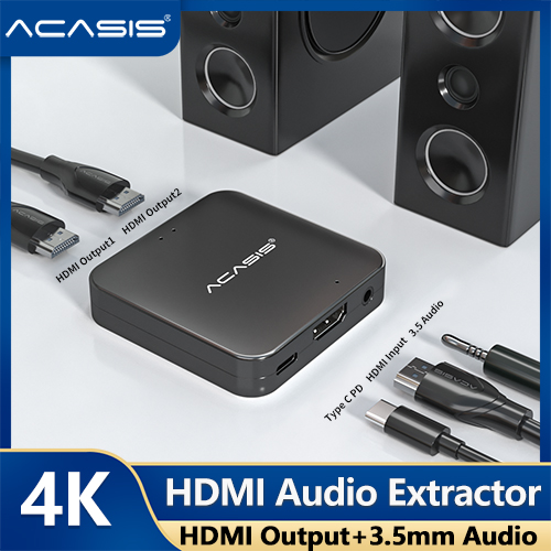 ACASIS HDMI Audio Extractor HDMI to HDMI  Extractor Converter HDMI Audio Splitter Adapter for Home A