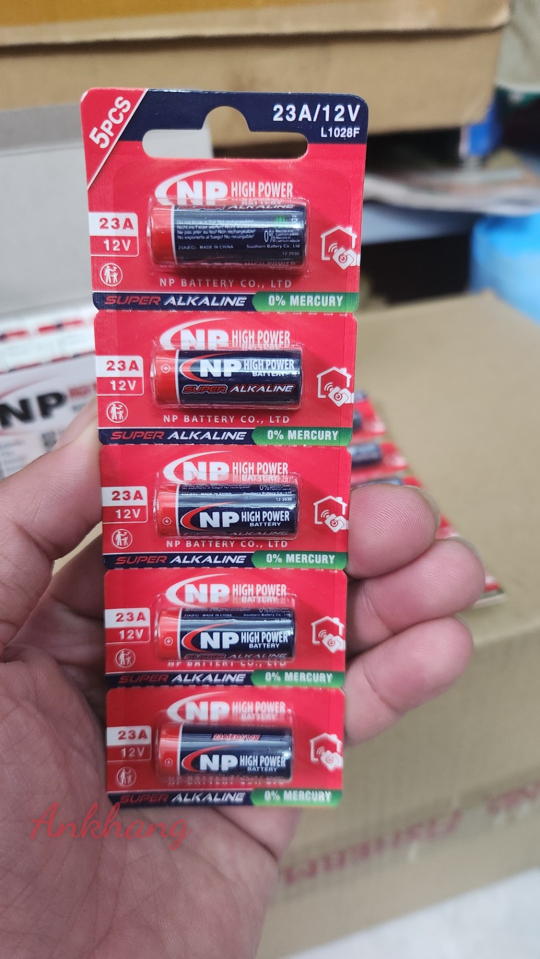 Pin 23A / A23 NP 12V Super Alkaline sử dụng cho chuông cửa remote cửa cuốn remote xe hơi