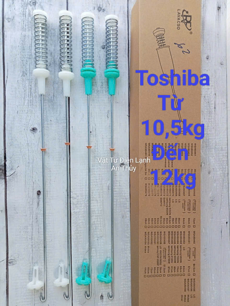 Ty treo lồng máy giặt TOSHIBA từ 105kg đến 12kg dài 625cm