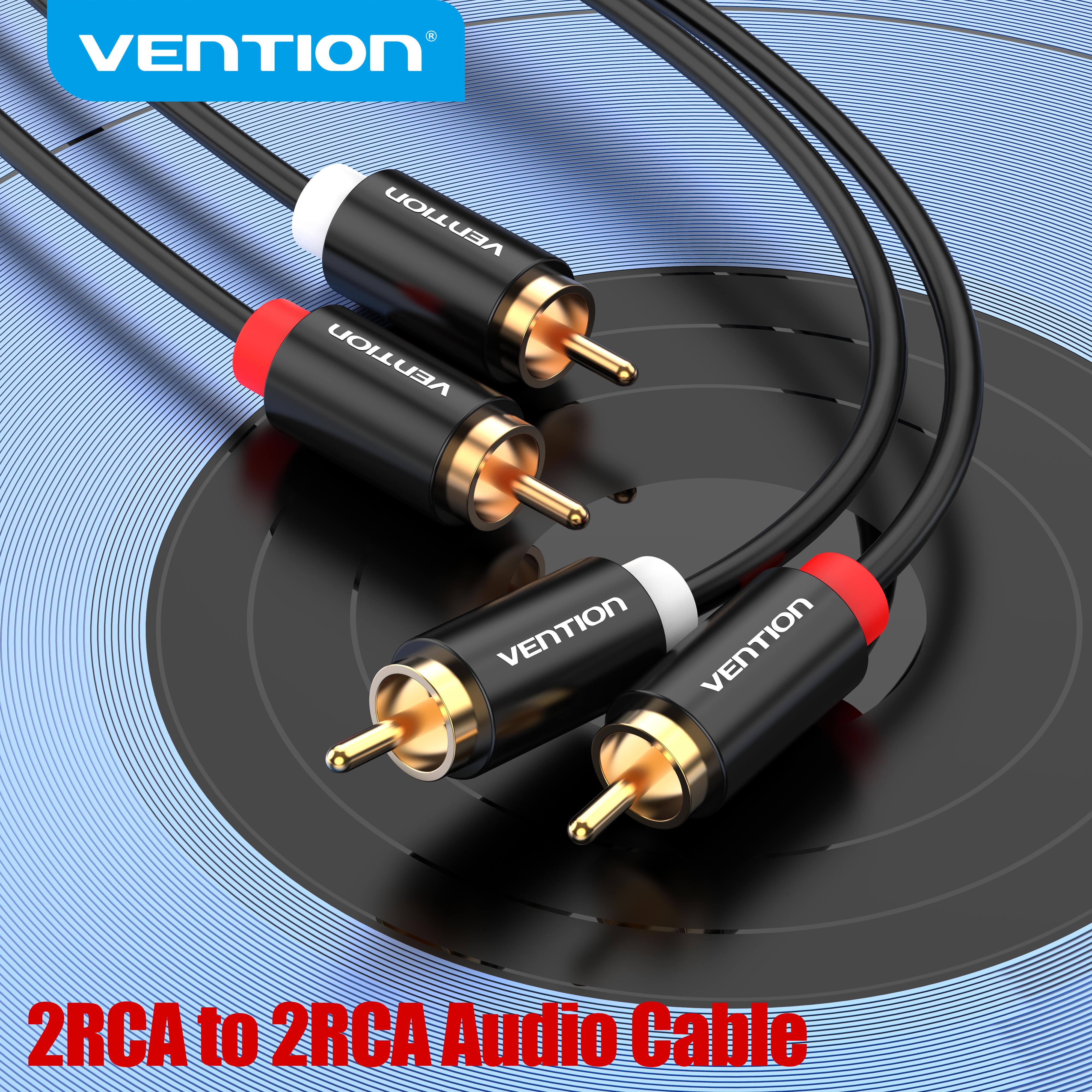 Cáp âm thanh Vention RCA đến RCA Dây âm thanh 2RCA Nam đến Nam 1m 2m 3m Audio Cable cho loa TV DVD C