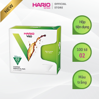 Giấy lọc Hario V60 pha cà phê Coffee Paper Filter 100 tờ size 02 VCF-02-100WK (màu Trắng hộp giấy)