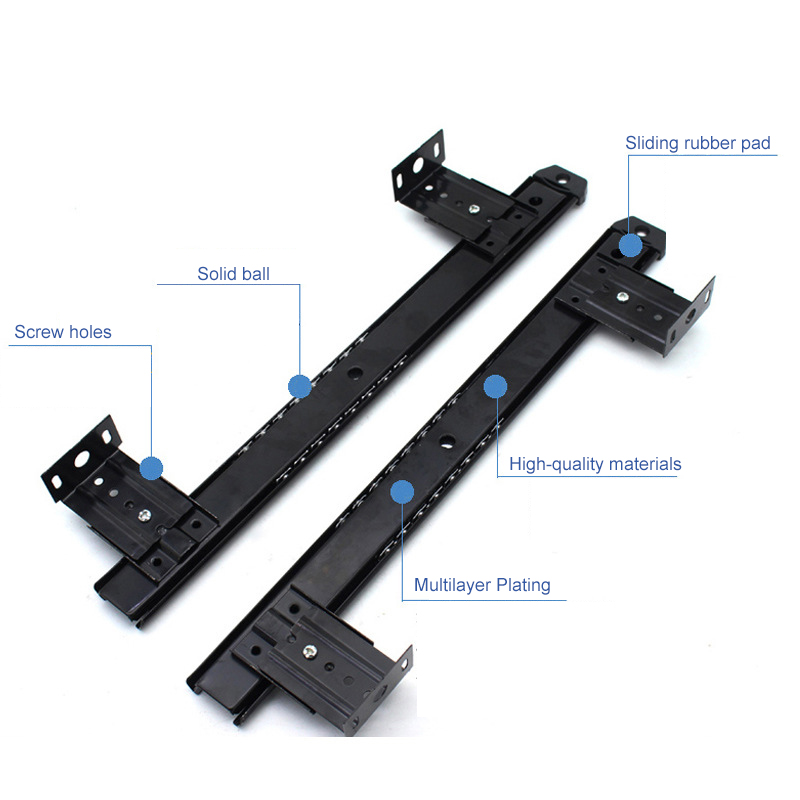 ZUOGUAN bản nhạc bàn phím 27mm * 350mm Bàn văn phòng rộng màu đen và trắng ngăn kéo bàn phím trượt r