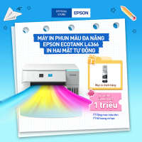 Máy In Phun Màu Đa Chức Năng Epson EcoTank L4366 In Qua Wi-Fi và Hai Mặt Tự Động (Bao Gồm Bộ Mực Chính Hãng Đi Kèm)