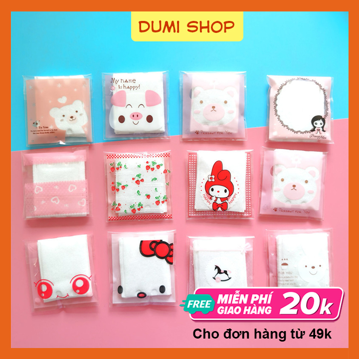 [Hcm]Combo 2 Gói 25 Miếng Bông Tẩy Trang Hoạt Hình Bỏ Túi Du Lịch – Dumi Shop