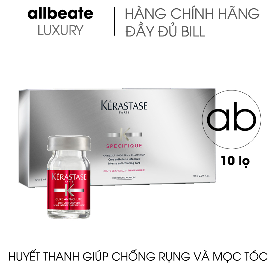 Serum Giúp Ngăn Ngừa Rụng Tóc Dành Cho Da Đầu Kérastase Cure Anti - Chute 6Mlx10