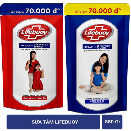 Sữa Tắm Lifebouy Túi 850G Bảo Vệ Vượt Trội( Túi Tiết Kiệm