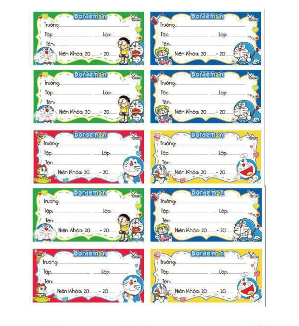 Combo 100 cái Nhãn tập nhãn vở Học Sinh lớn có keo ( lột ra dán ) giao mẫu ngẫu nhiên