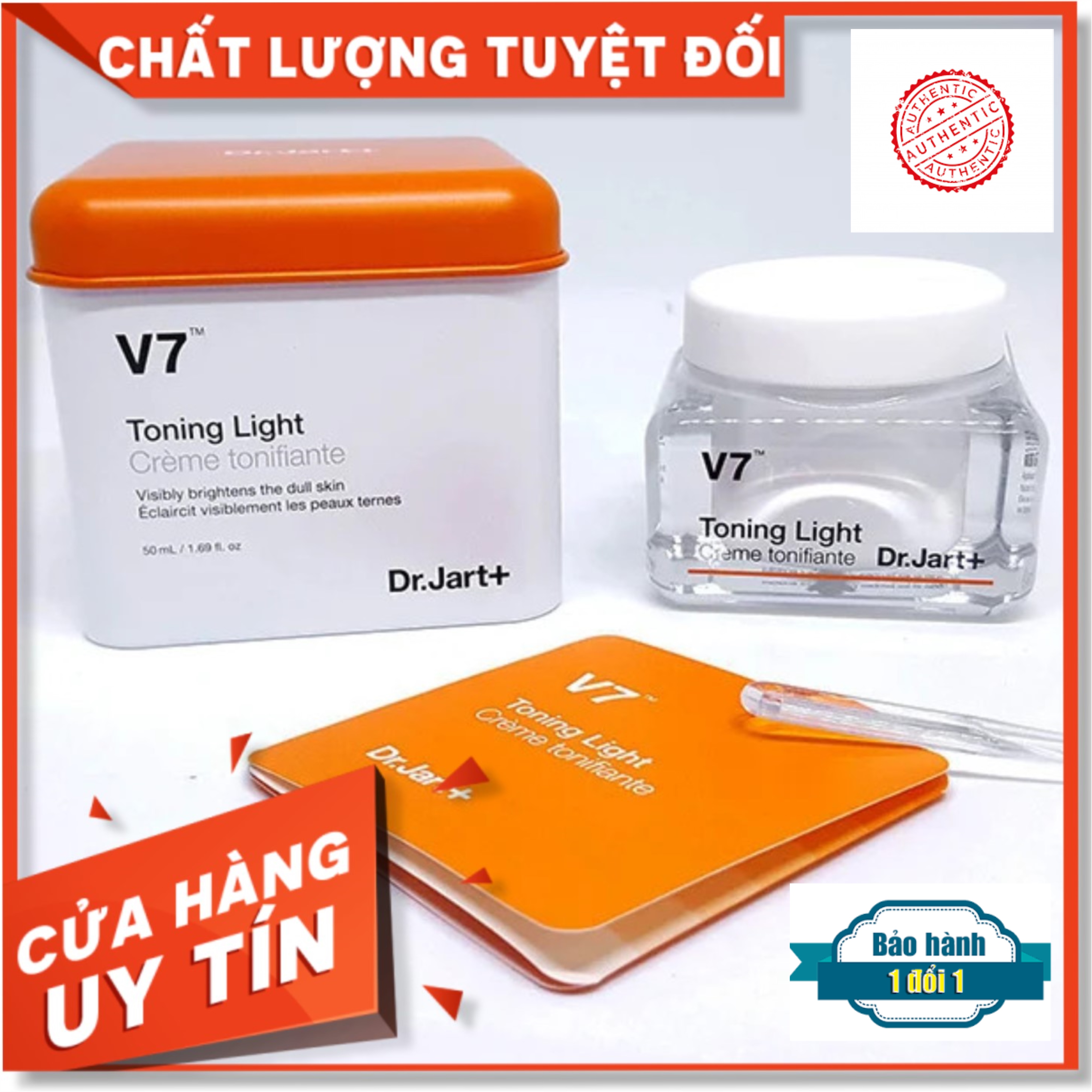 [HÀNG HOT ] Kem Dưỡng Trắng Và Tái Tạo Da  V7 Toning Light Dr Jart Hàn Quốc 50ml – sản phẩm tái tạo da hư tổn và làm đều màu da nhanh hơn và an toàn- BẢO HÀNG 1 ĐỔI 1