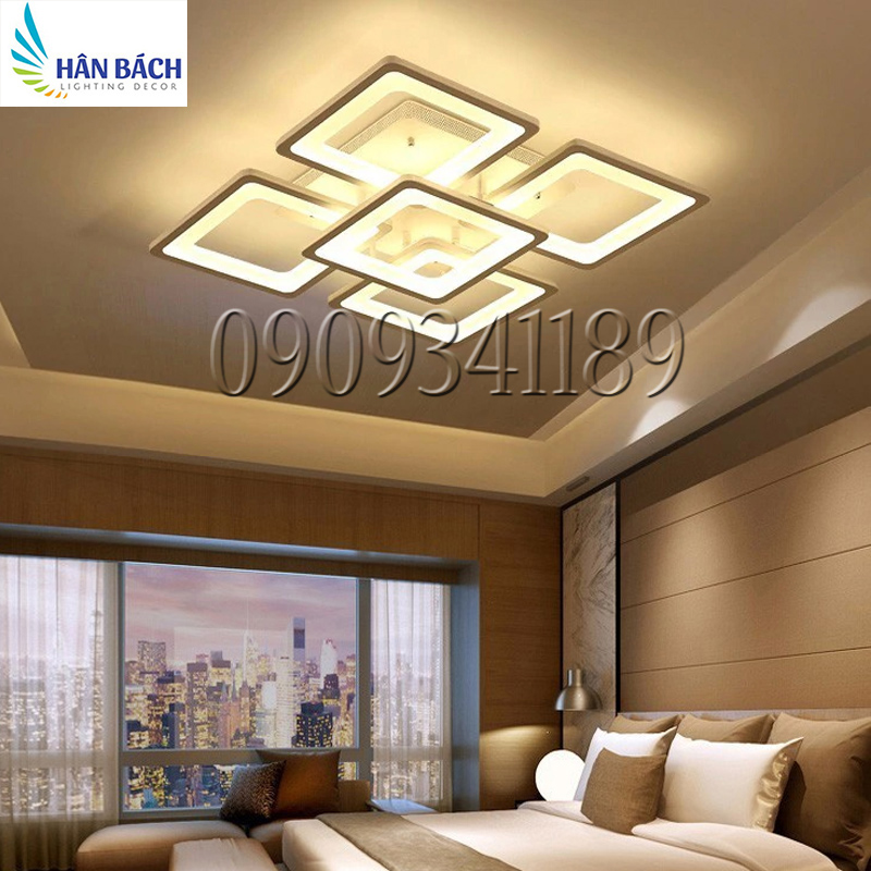 [HCM]Đèn Mâm LED Ốp Trần Hiện Đại Trang Trí Phòng Khách Led 3 Chế Độ Màu