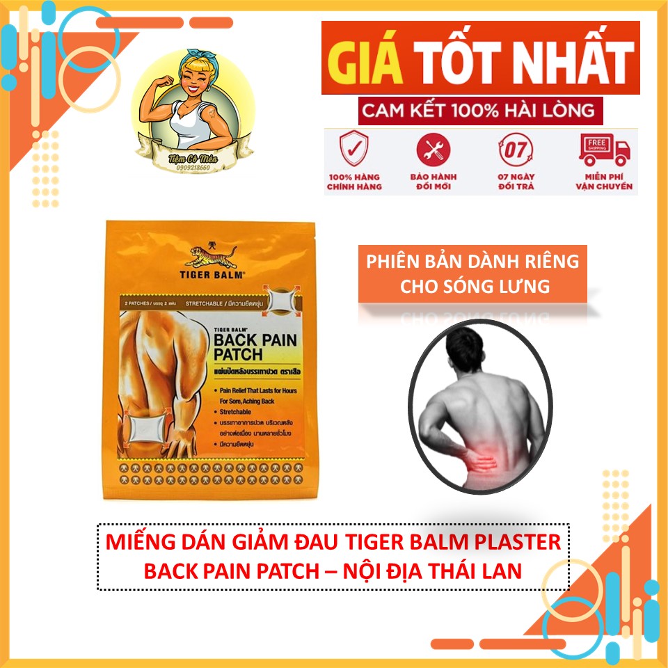 Cao Dán Con Hổ Thái Lan - Tiger Balm Medicated Plaster- RD - Back Pain Patch 10x14 cm