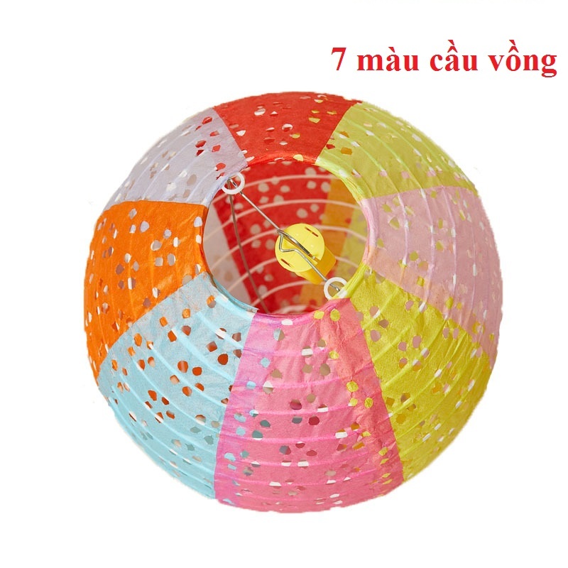 Đèn lồng giấy đỏ hoa văn xuyên ánh sáng trang trí lễ tết trung thu noel giáng sinh bày cửa hàng nhà 