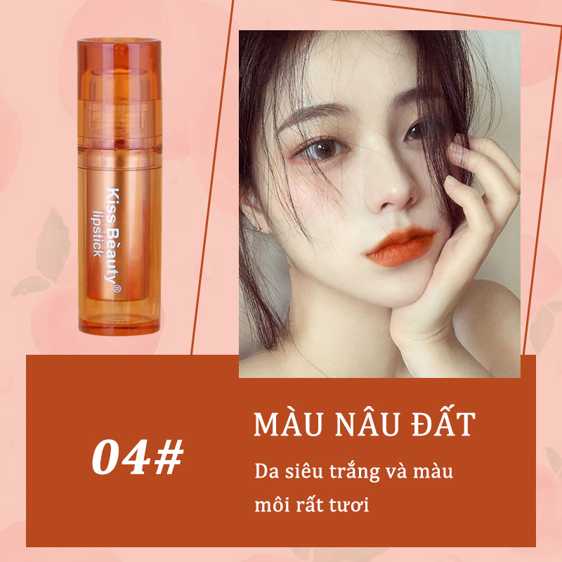 [HCM][Peachy Sis Shop] KISS BEAUTY 3D son 6 màu dưỡng ẩm lâu trôi – sang chảnh