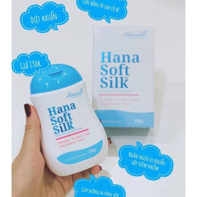 Dung Dịch Vệ Sinh Phụ Nữ Hana Soft Silk Hanayuki 150G Diệt Khuẩn Cần Bằng Độ Ph