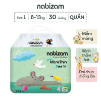 COMBO 4 Bịch Tã/Bỉm Quần NABIZAM Ultra Thin Hàn Quốc Mềm Mại Mỏng Nhẹ Size M32/L30/XL26/2XL22/3XL20 Cho Bé 6-25kg