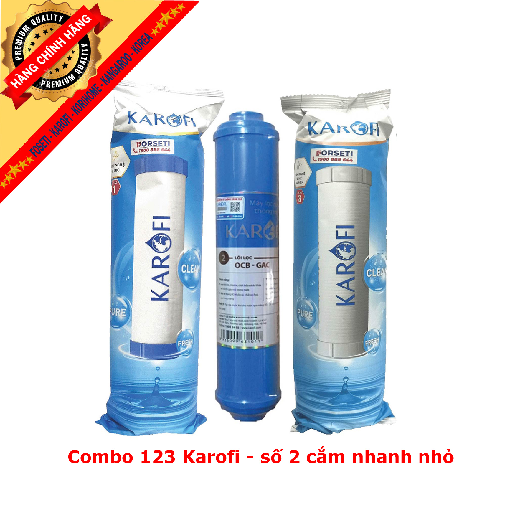 Combo 7 lõi lọc nước Karofi chính hãng dùng cho máy lọc nước Karofi N7RO