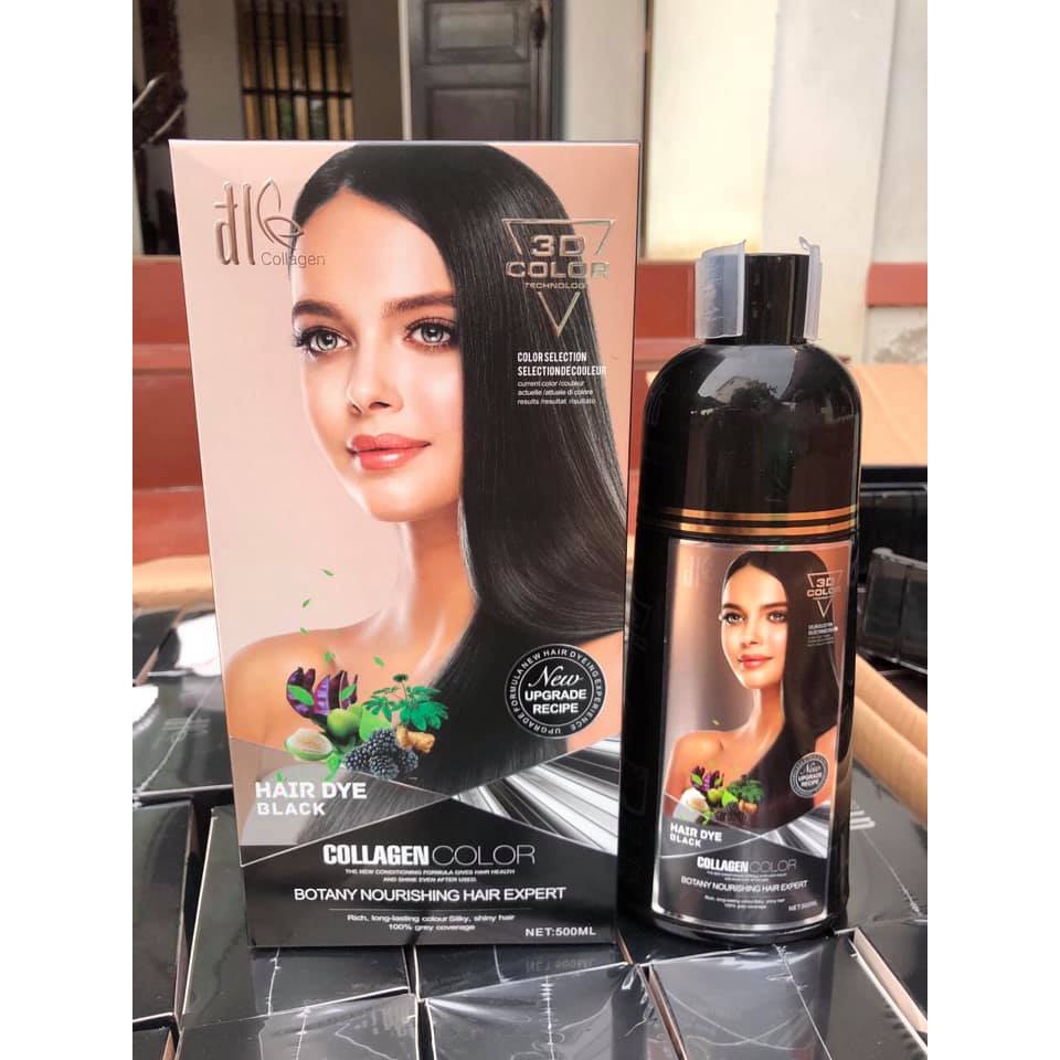 DẦU GỘI ĐEN VÀ GỘI NÂU THẢO DƯỢC ĐL COLLAGEN KHÔNG DÍNH DA ĐẦU 500ML