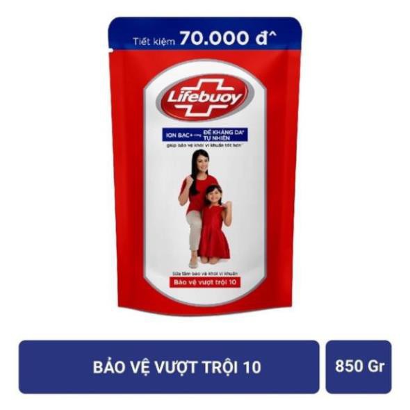 Sữa Tắm Lifeboy Bảo Vệ Vượt Trội 850G Túi