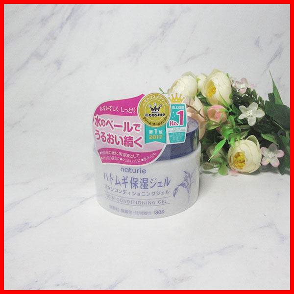 [Hcm]Gel Dưỡng Ẩm Trẻ Hoá Da Hạt Ý Dĩ Hatomugi Naturie Skin Conditioning Nhật Bản 180G